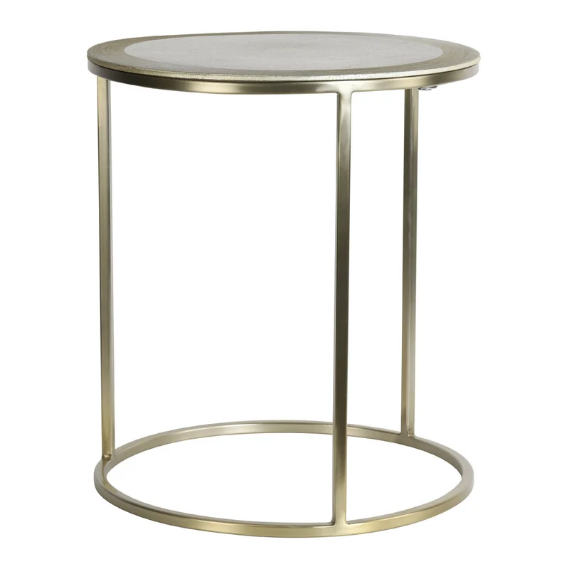 Beistelltisch TALCA 2er-Set hell gold Ø 50x52 cm