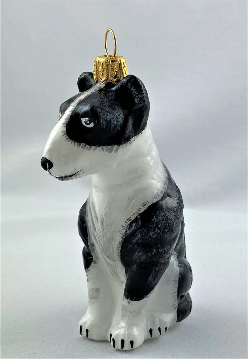 Schwarz gefleckter Bullterrier