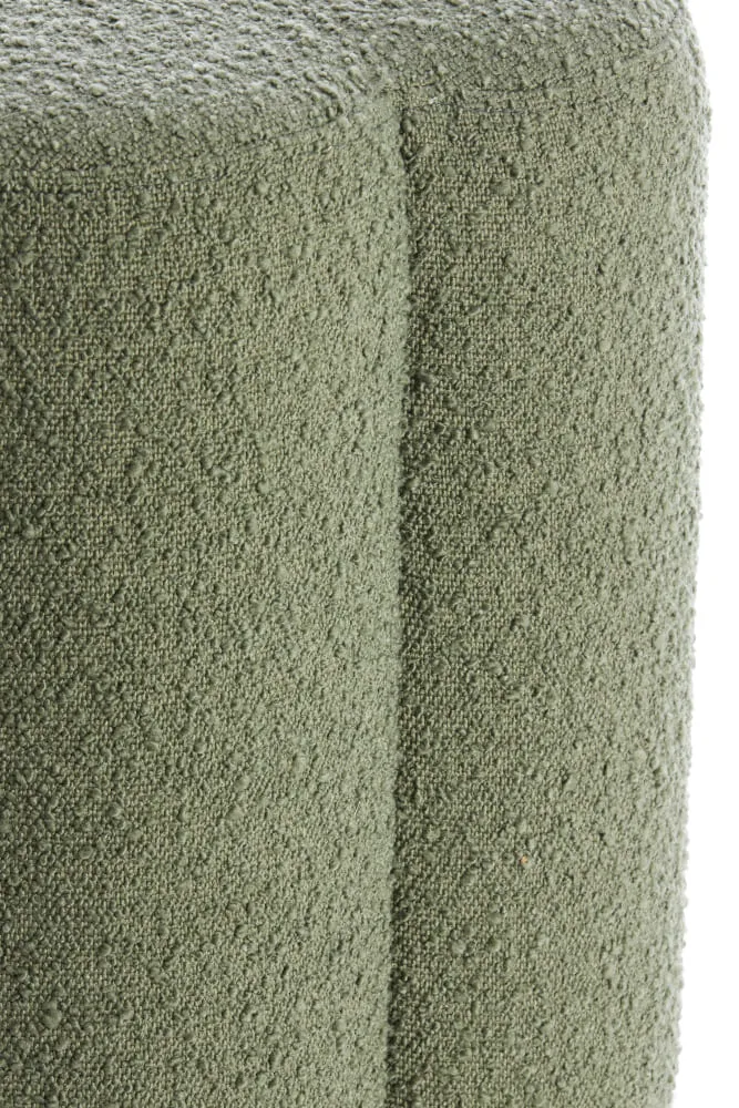Sitzpouf NALANI 38x38x45cm bouclé dunkelgrün