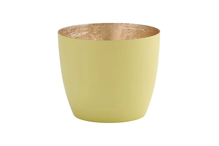 GiftCompany Madras Windlicht pastellgelb/gold