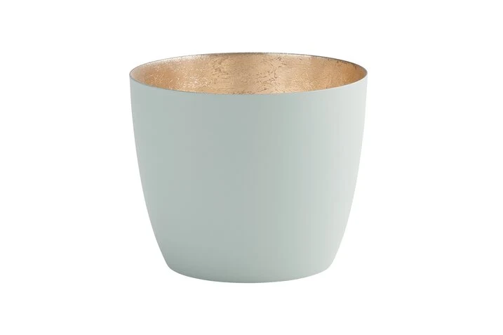 GiftCompany Madras Windlicht pastellblau/gold