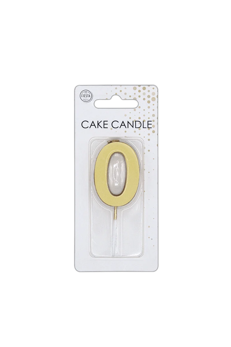 0 Kerze, Gold-Metallic, 4,5 cm
