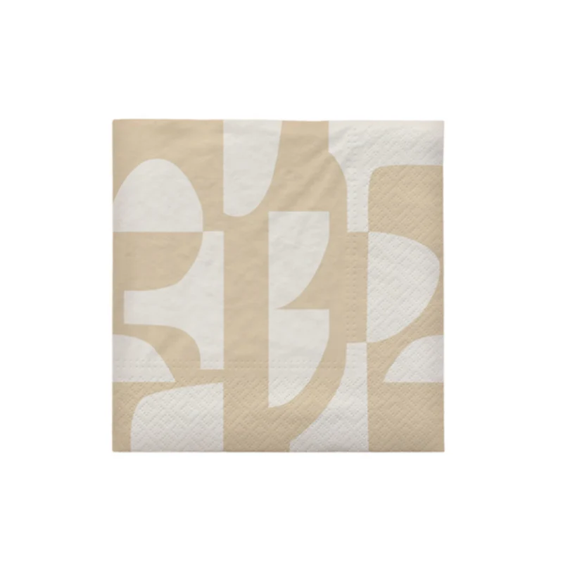 Broste Copenhagen Papierserviette Lara, beige/offwhite