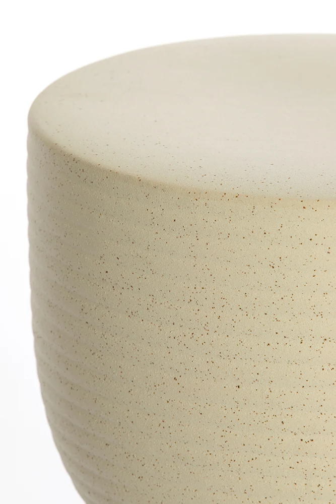 Keramik Hocker FINCA matt creme ø28,5x42cm