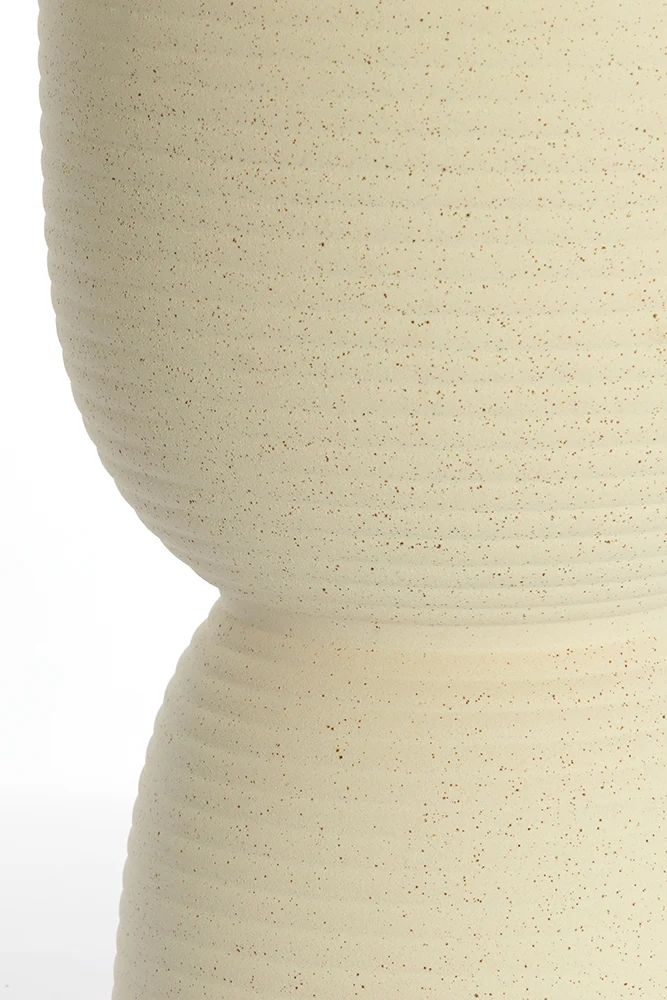 Keramik Hocker FINCA matt creme ø28,5x42cm