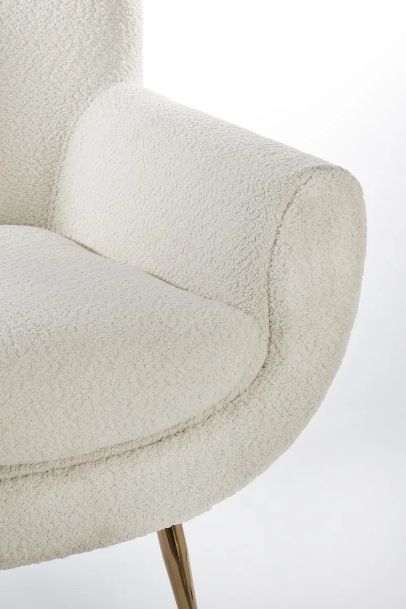 Sessel VINSTRA 79x76x79 cm bouclé cremeweiß