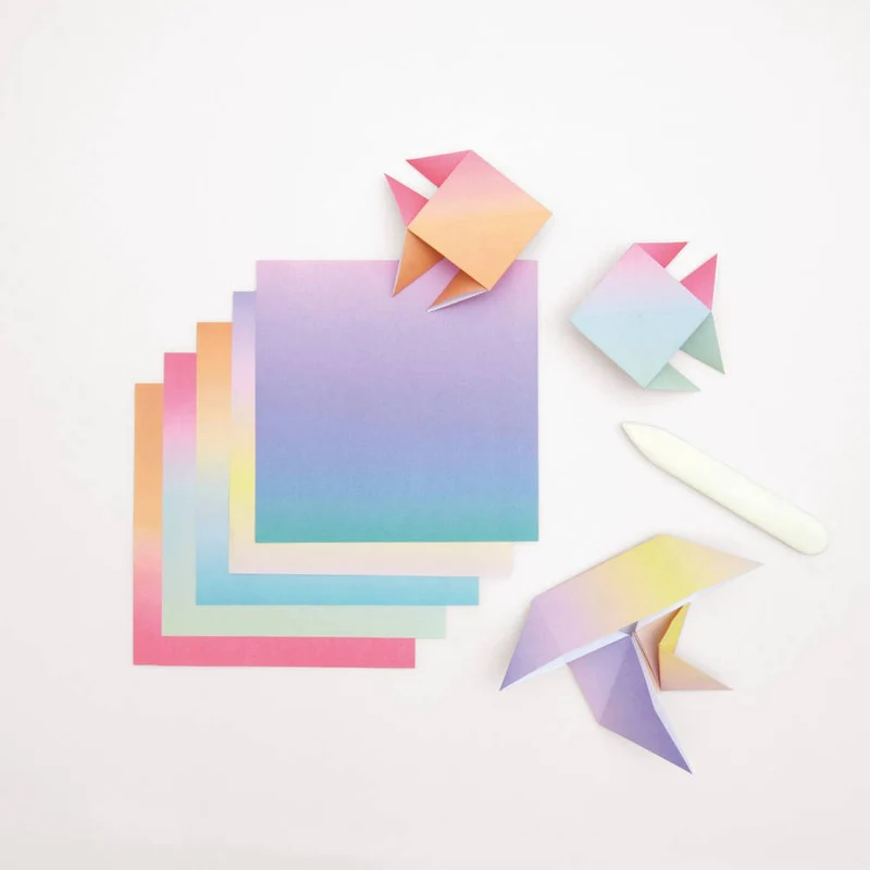 Rico Design Origami Papier, 15x15cm, neon orange