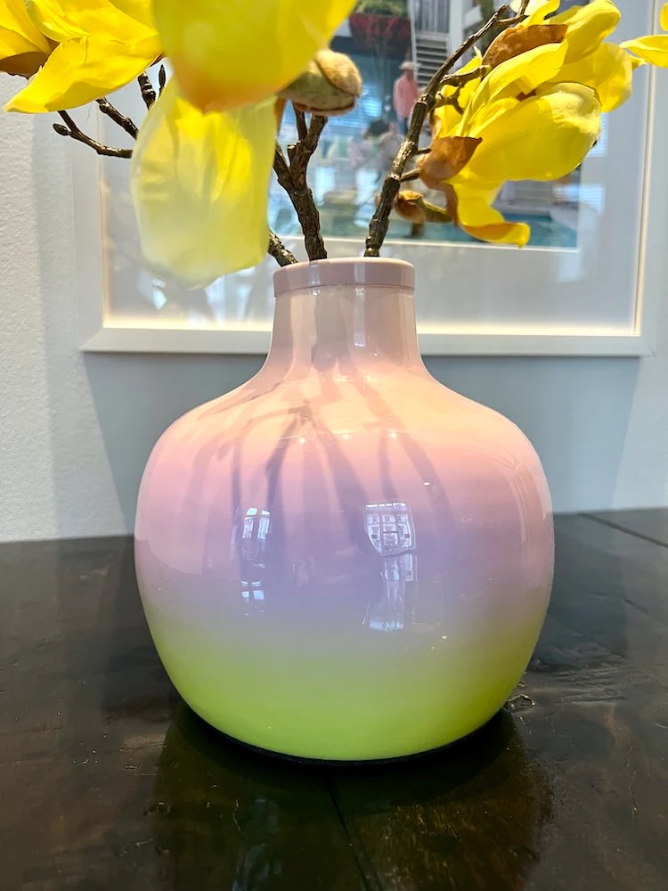 runde Vase SAIGON rosa-orange-flieder ø18 cm