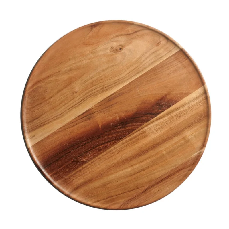 Rundes Tablett BENTO M Akazienholz 33x1,5x33cm