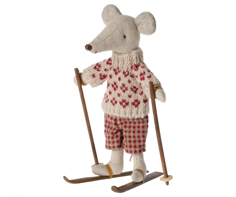 Maileg Ski und Skistöcke, Mama & Papa Maus