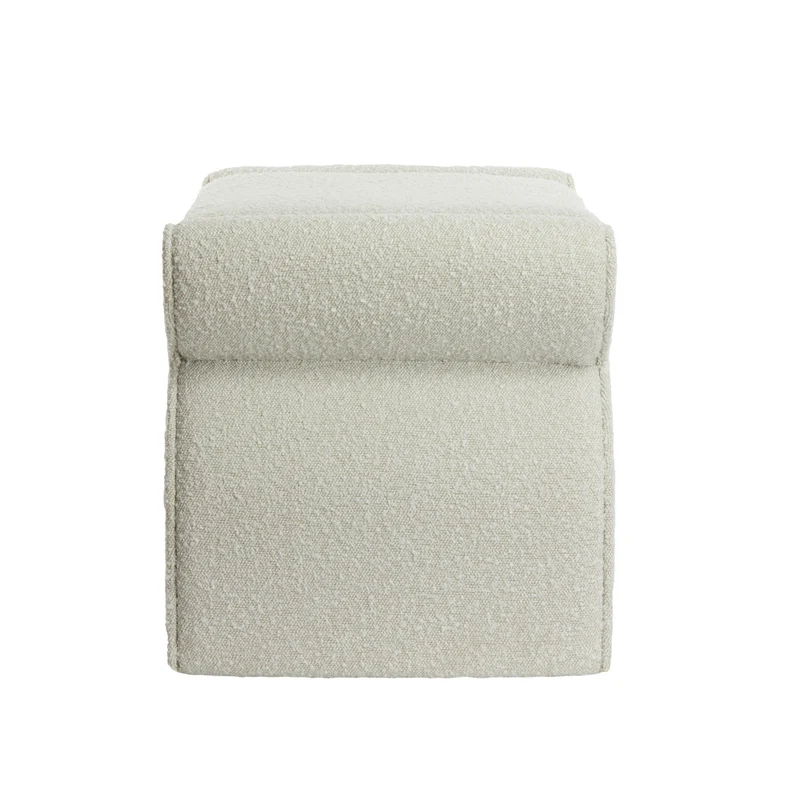 Hocker NAFYA, boucle creme 60x46x46cm