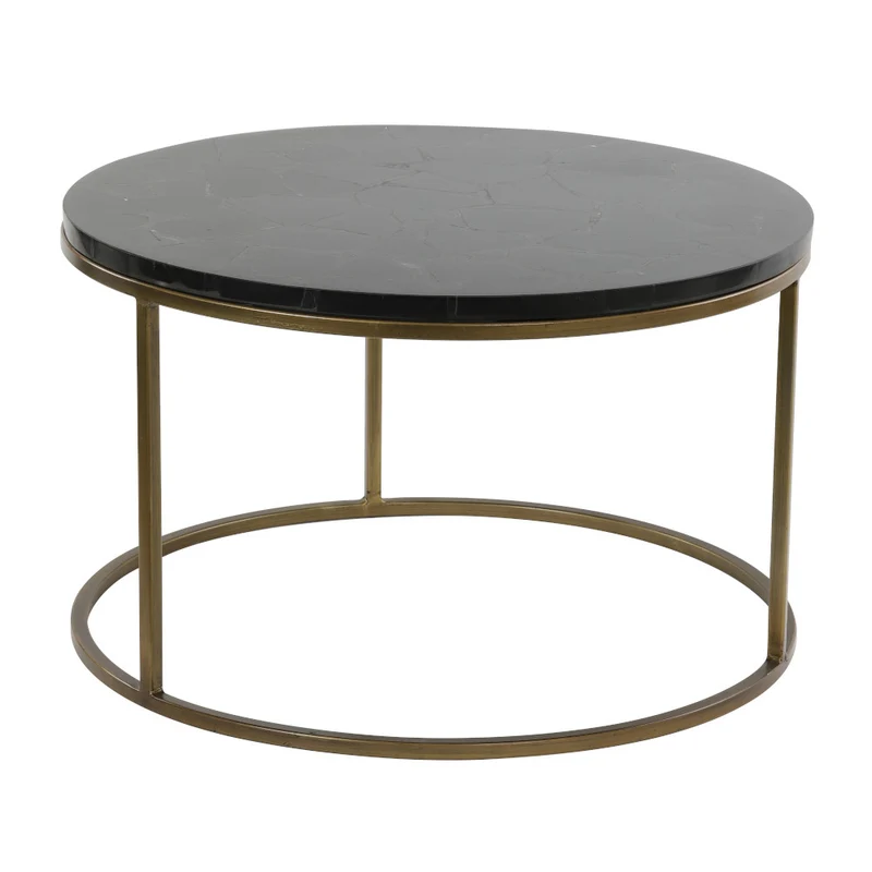 Couchtisch SOBRINA Achat+bronze Ø75x44cm