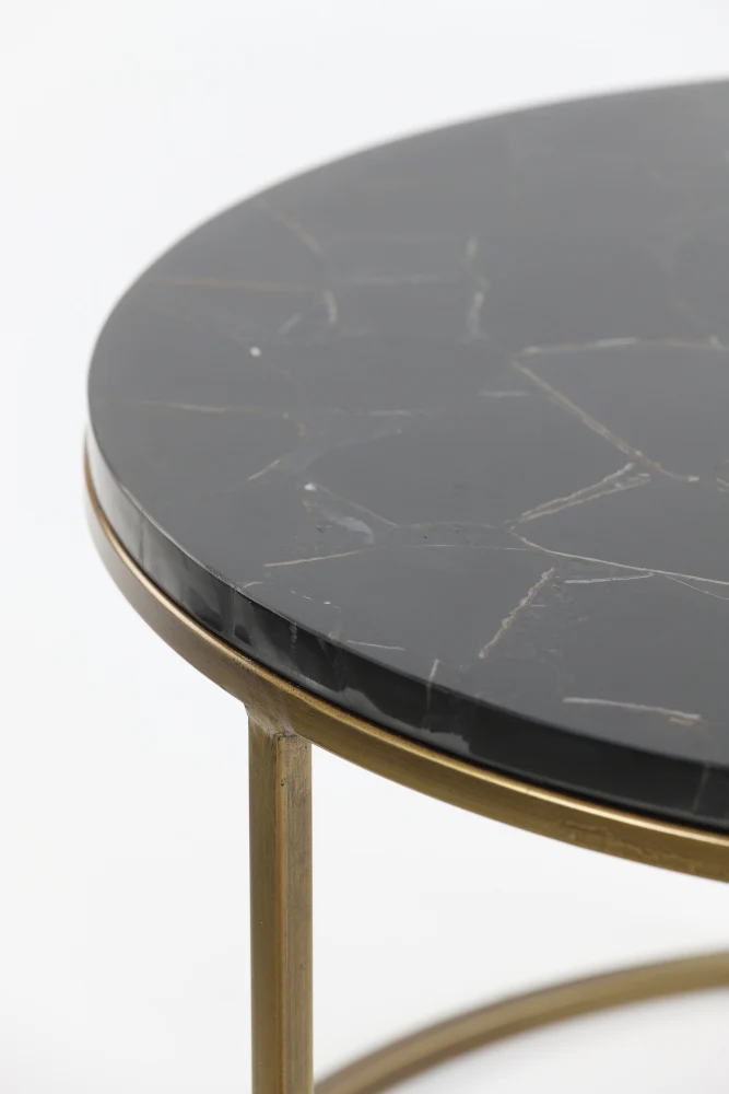 Couchtisch SOBRINA Achat+bronze Ø75x44cm