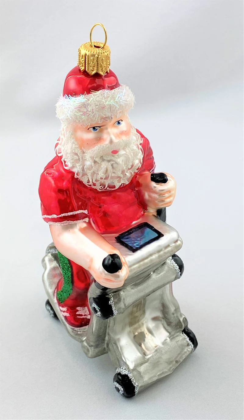 Santa auf dem Hometrainer