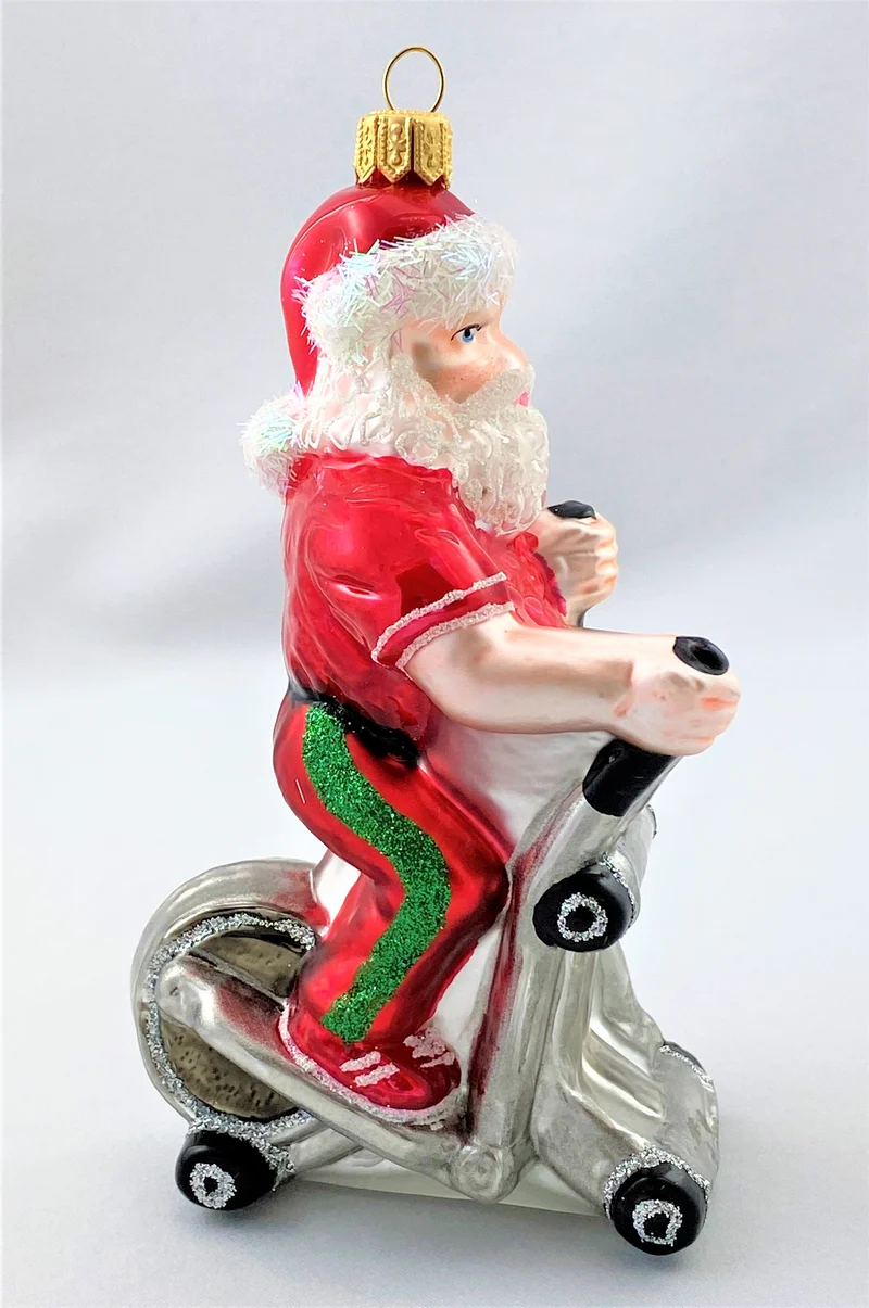 Santa auf dem Hometrainer