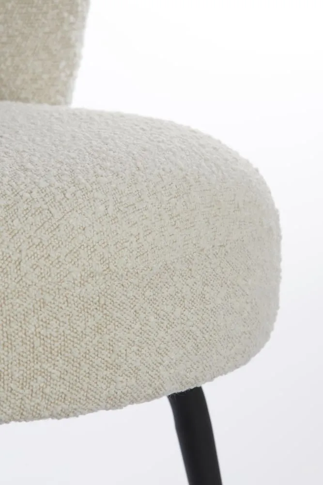 Sessel DIEYDA bouclé crèmeweiß