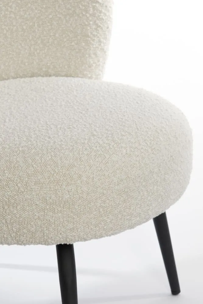 Sessel DIEYDA bouclé crèmeweiß