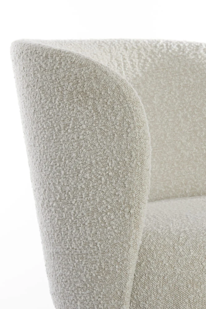 Sessel DIEYDA bouclé crèmeweiß