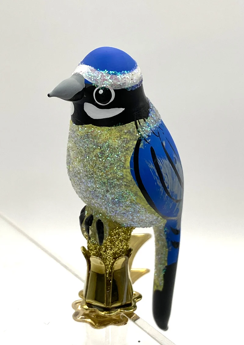 Kleine Blaumeise auf Clip
