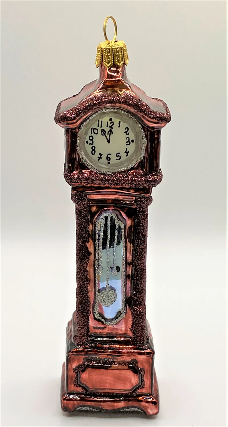 Dunkelbraune Kastenuhr