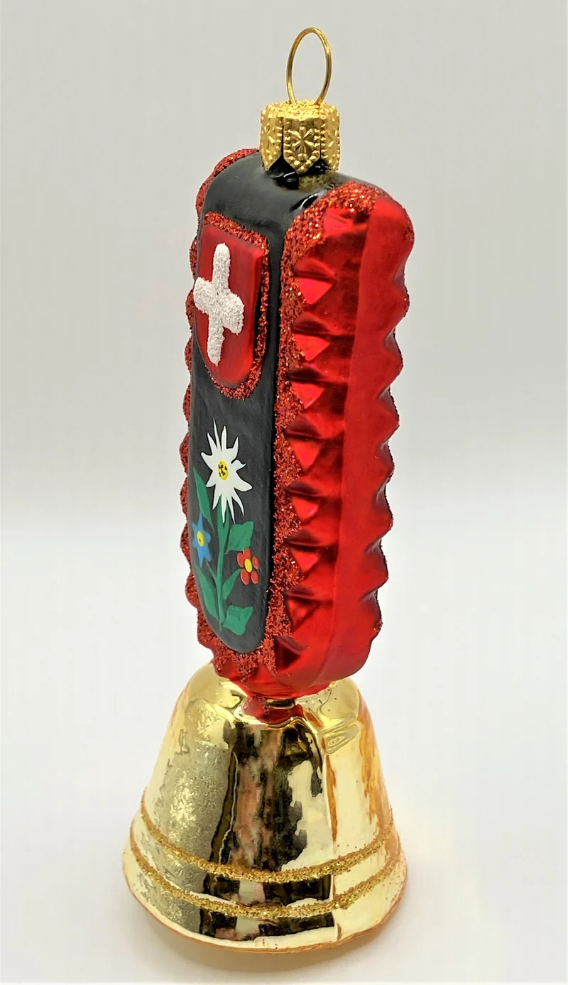 Souvenir - Kuhglocke mit Alpenblumen
