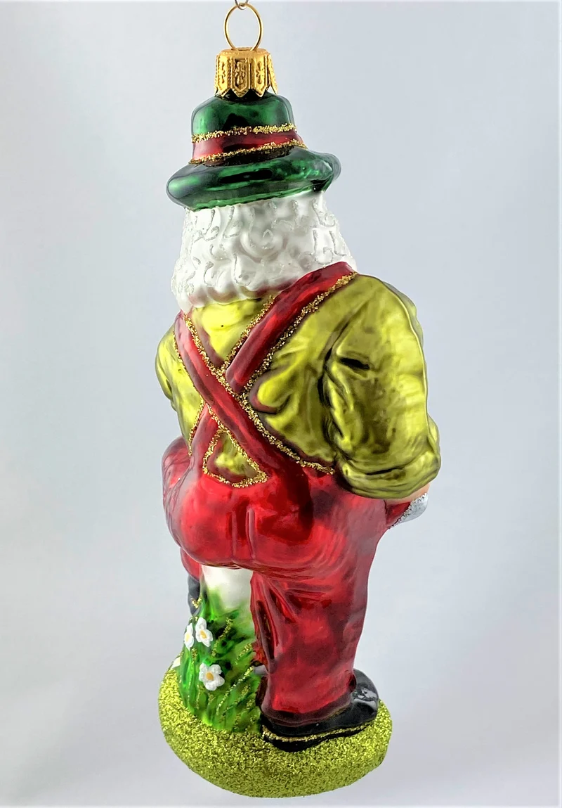 Der Weihnachtsmann beim Gärtnern