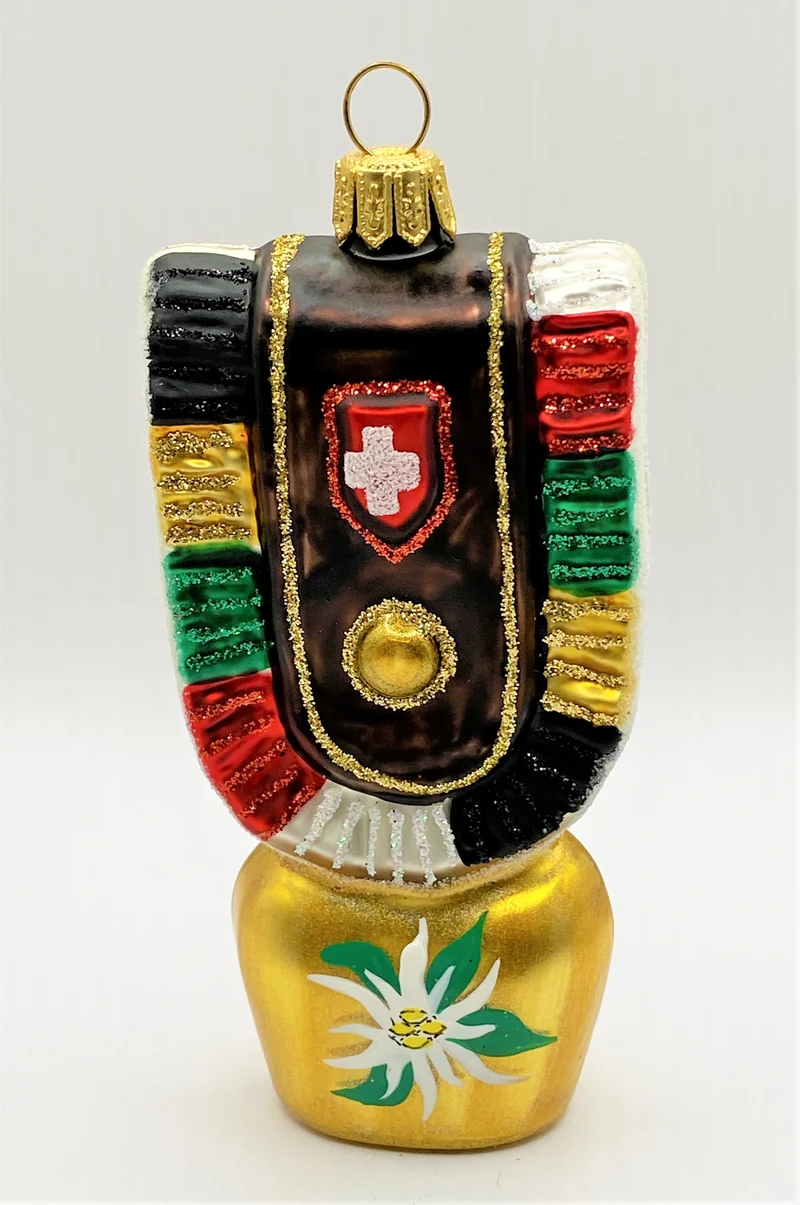 Souvenir - Kuhglocke mit Edelweiss