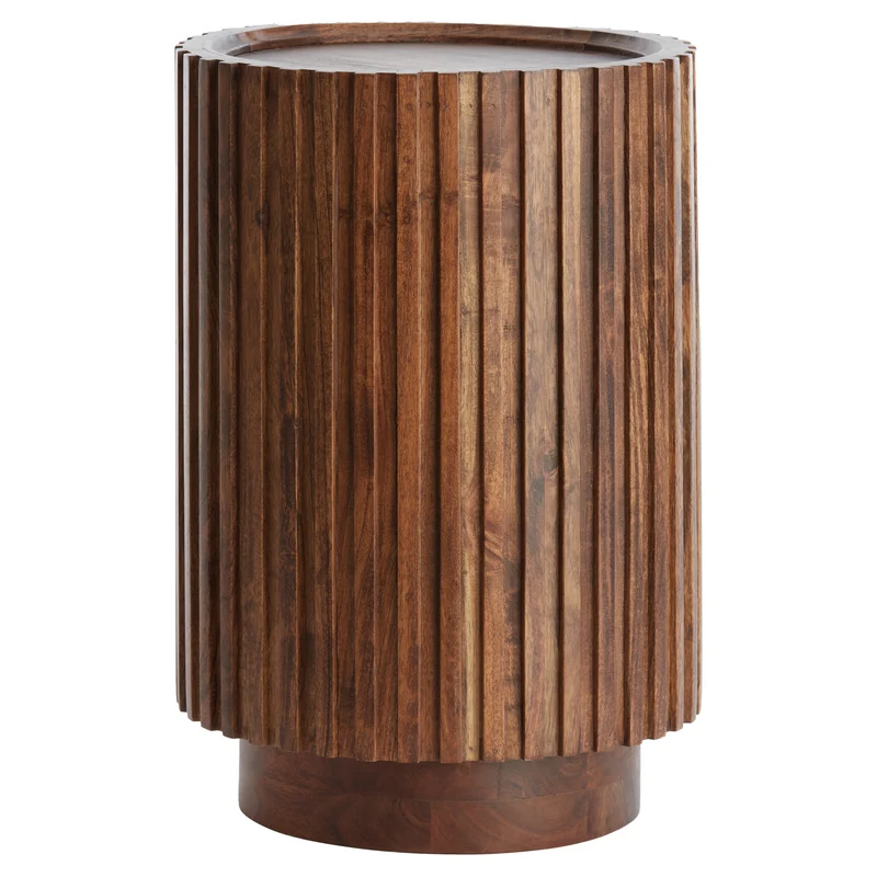 Beistelltisch KIYOSE Akazienholz in dunkelbraun 33x33x47cm