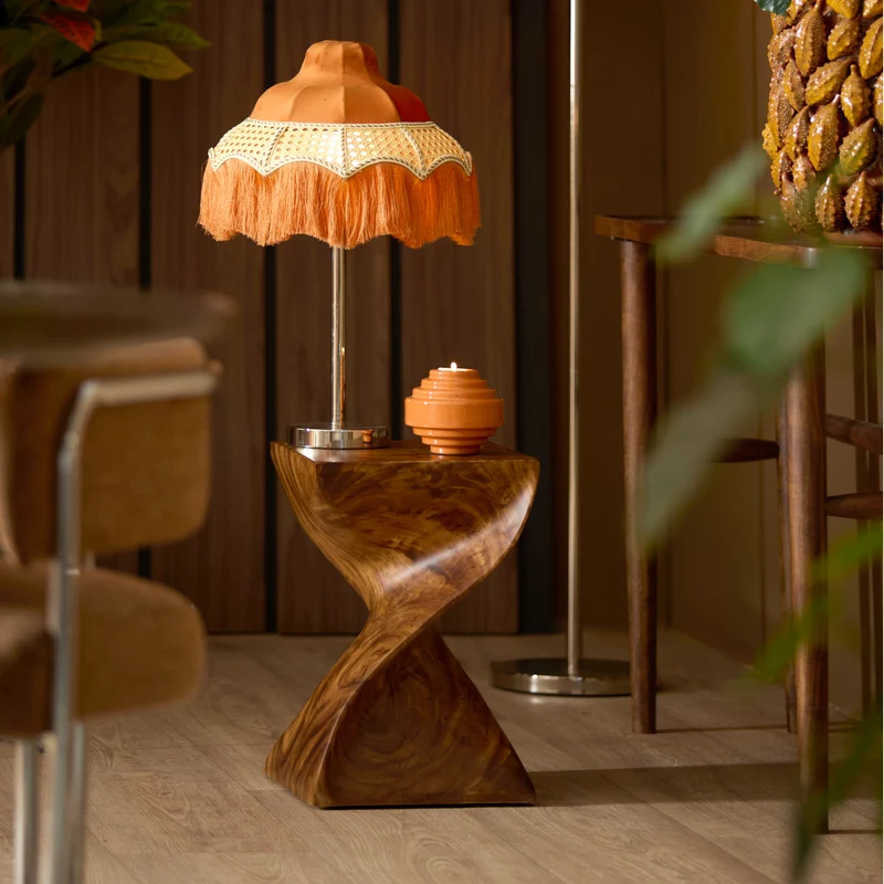 Beistelltisch MUHAN aus Holz in braun 30x30x45cm