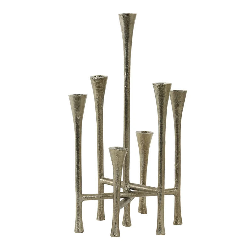 Kerzenleuchter OLIVIER antik silber, H45 cm