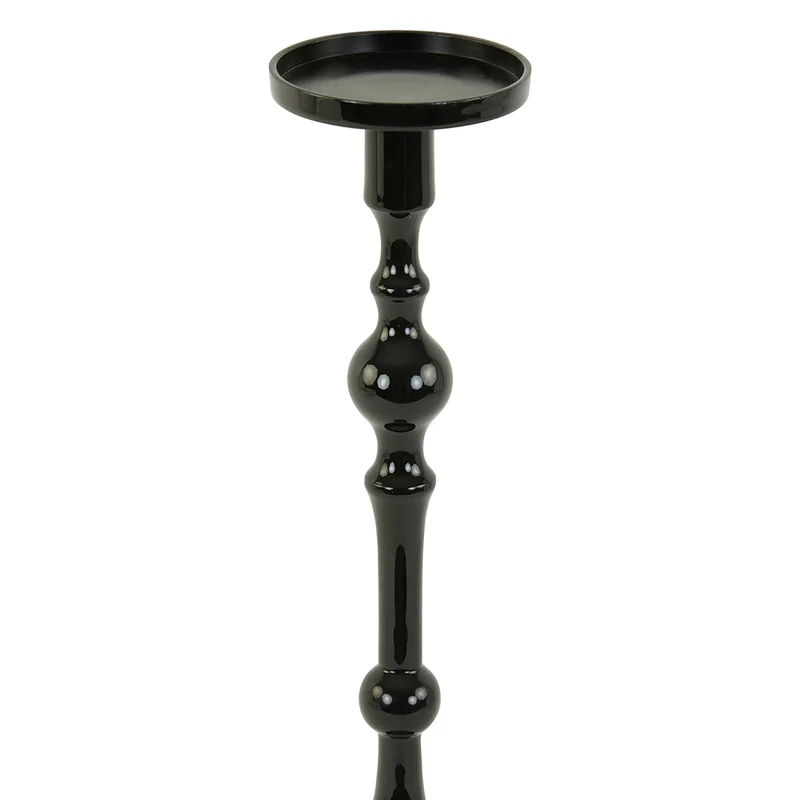 Kerzenhalter SHEVA shiny schwarz, H54 cm
