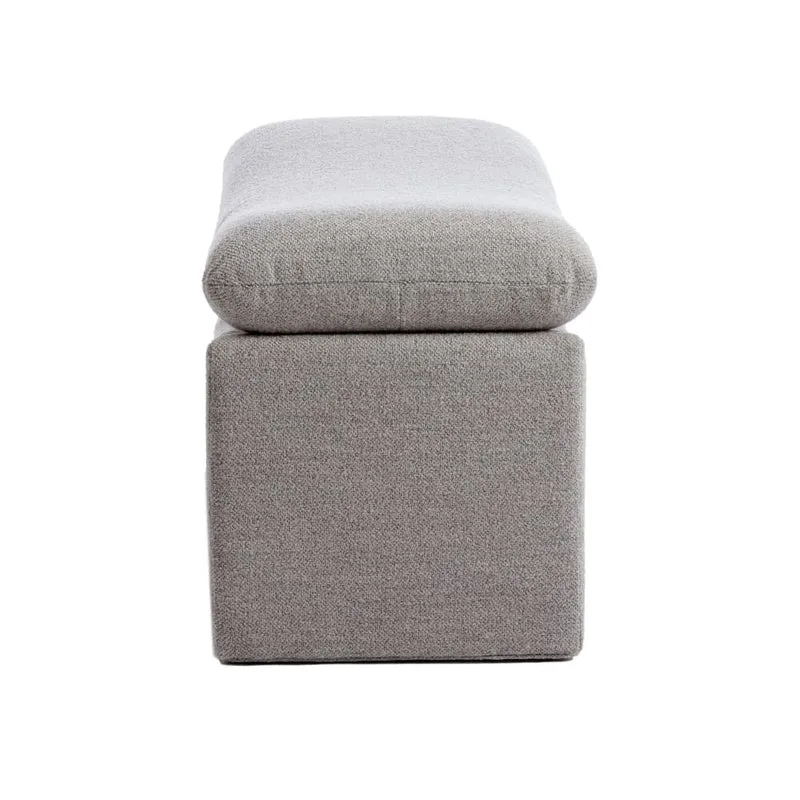 Hocker DASHA hell grau 80x40x48,5cm