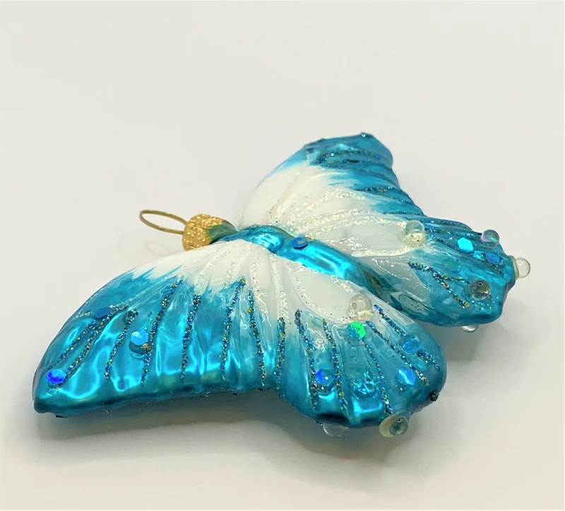 Schmetterling blau weiß