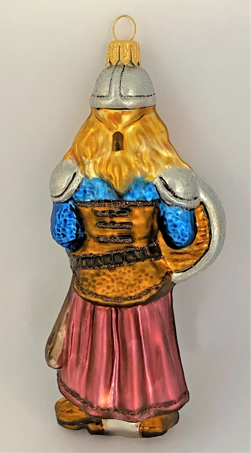 Wikinger Krieger mit blonden Zöpfen