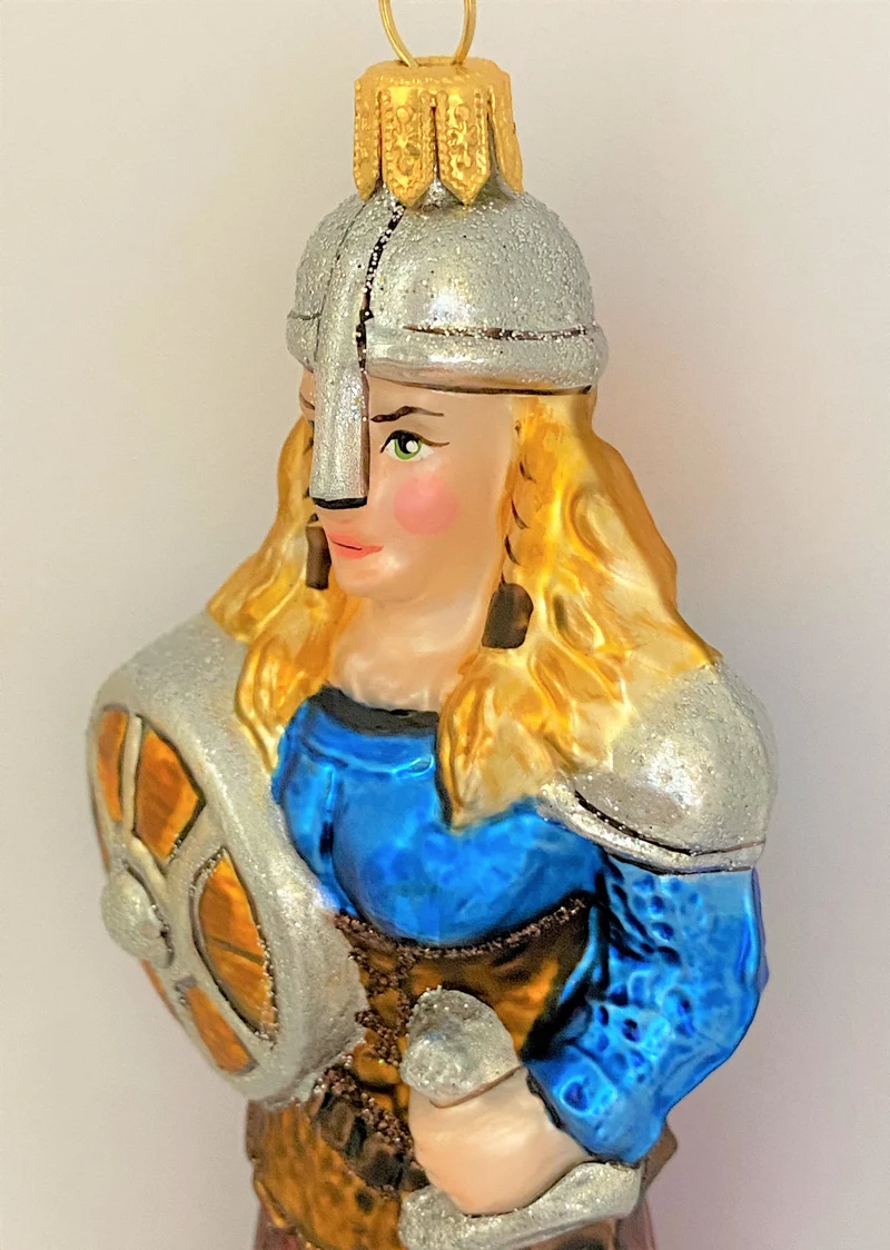 Wikinger Krieger mit blonden Zöpfen