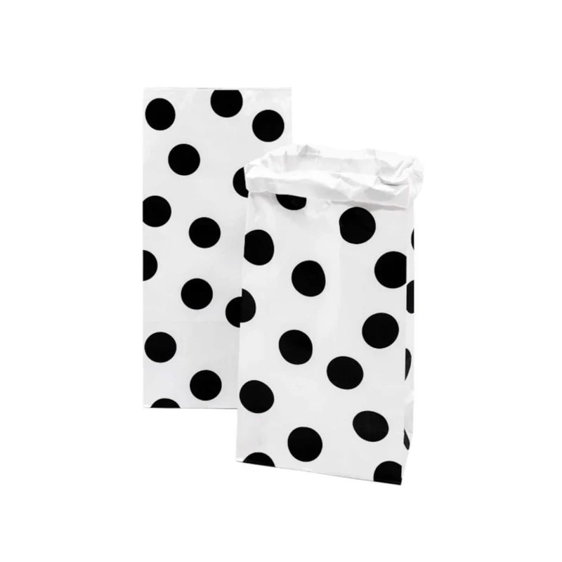 Rico Design Blockbodenbeutel L punkte, schwarz/weiß