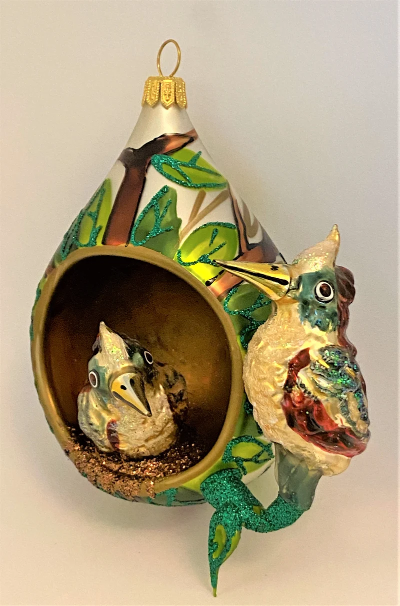 Zwei Vögel im Vogelnest