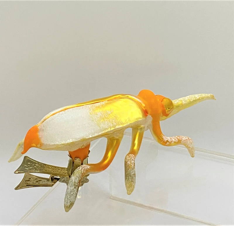 Käfer gelb orange auf Clip