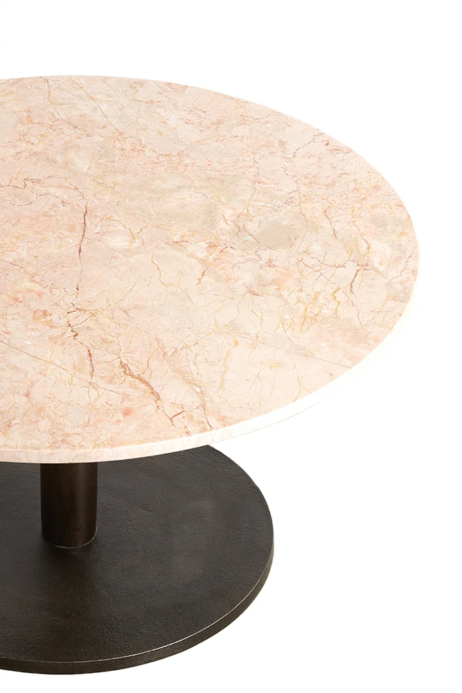 Couchtisch PAZO sand-rosa, dunkelbraun