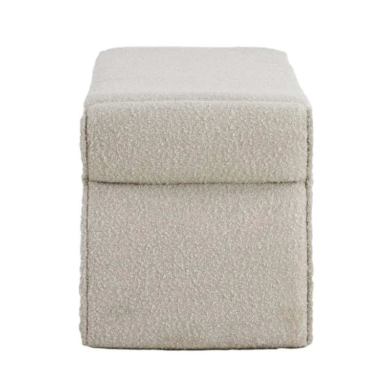 Hocker NAFYA, bouclé cremeweiß 119x45x48cm