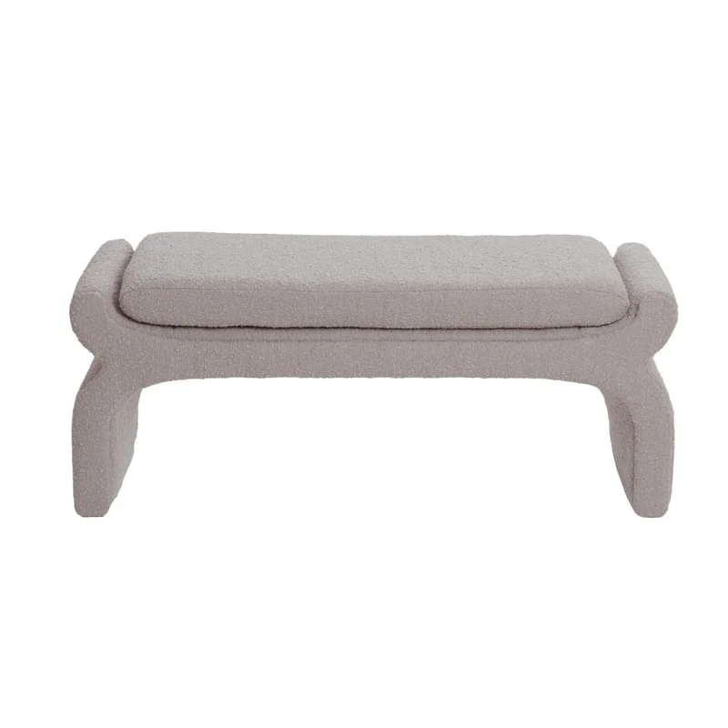 Hocker NAFYA, bouclé taupe 119x45x48cm
