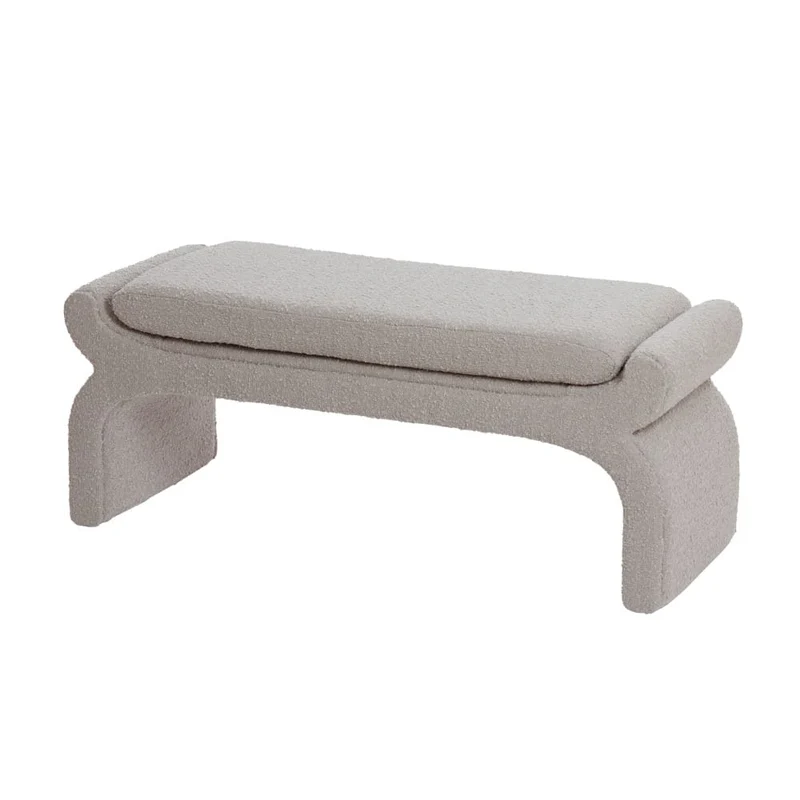 Hocker NAFYA, bouclé taupe 119x45x48cm