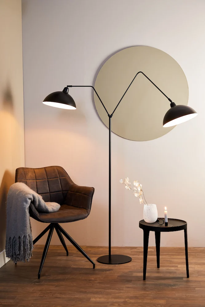 Stehleuchte ORION 2, matt-schwarz, H180 cm