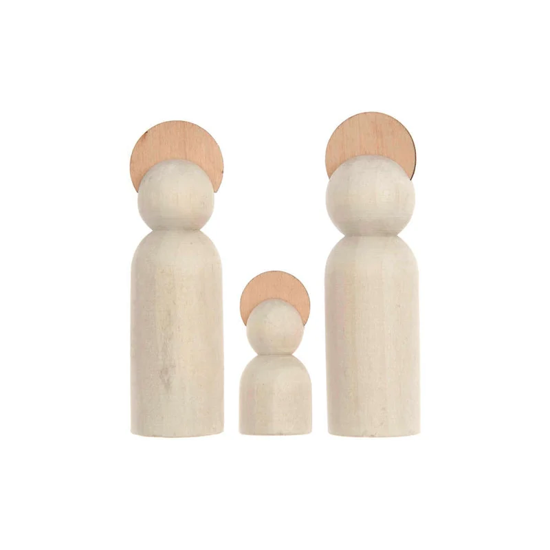 Rico Design Holz Krippen Figuren, natur