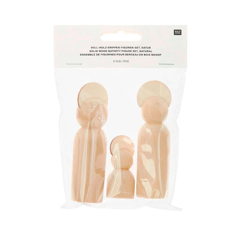 Rico Design Holz Krippen Figuren, natur