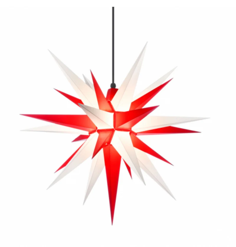 Herrnhuter Stern A7, weiß/rot, 68 cm, Kunststoff, für den Innen- und Außenbereich