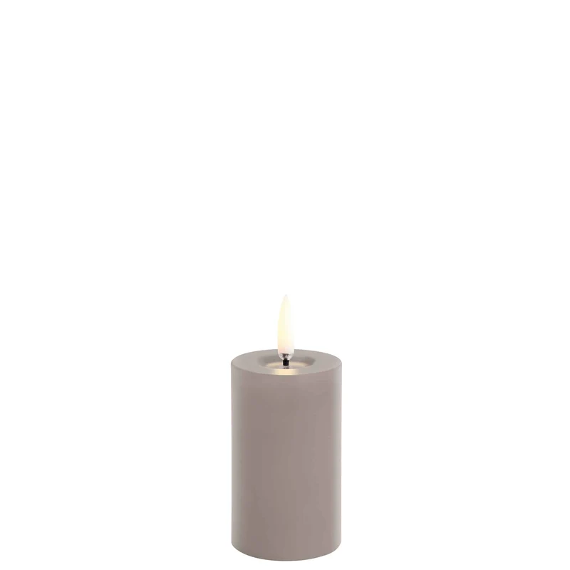 Uyuni LED Kerze, Sandstone, 5 x 7,5 cm, Melted