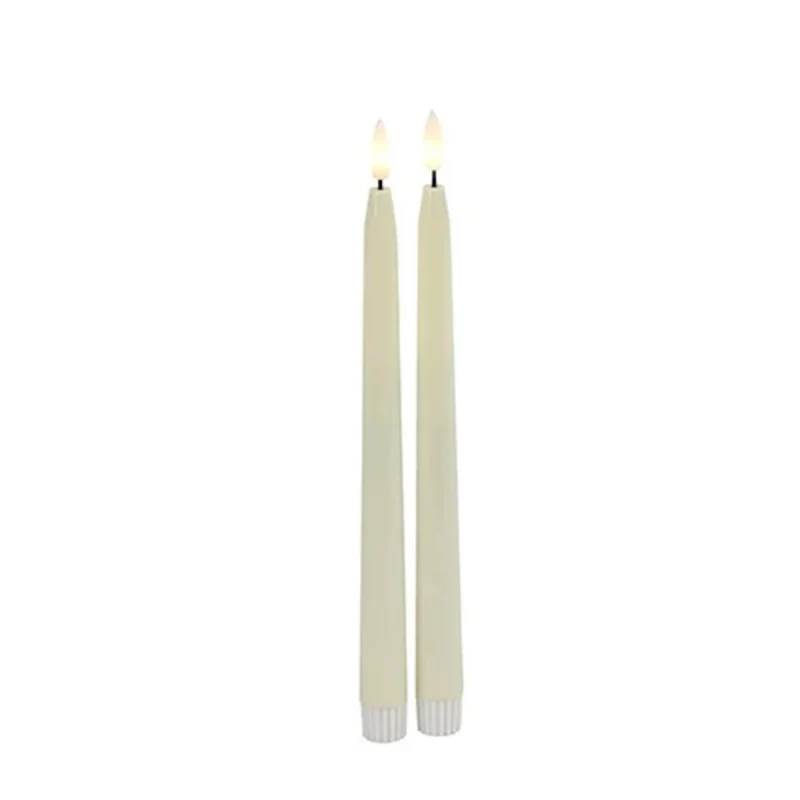 Decostar Tafelkerze LED gotisch 2St., creme