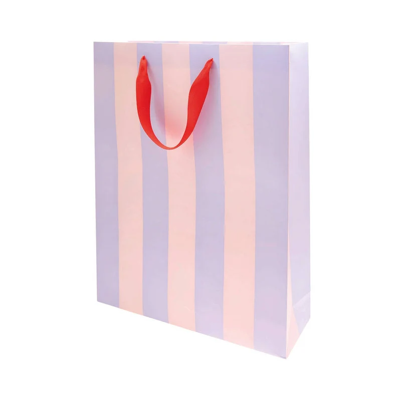 Rico Design Geschenktüte Streifen, rosa-flieder
