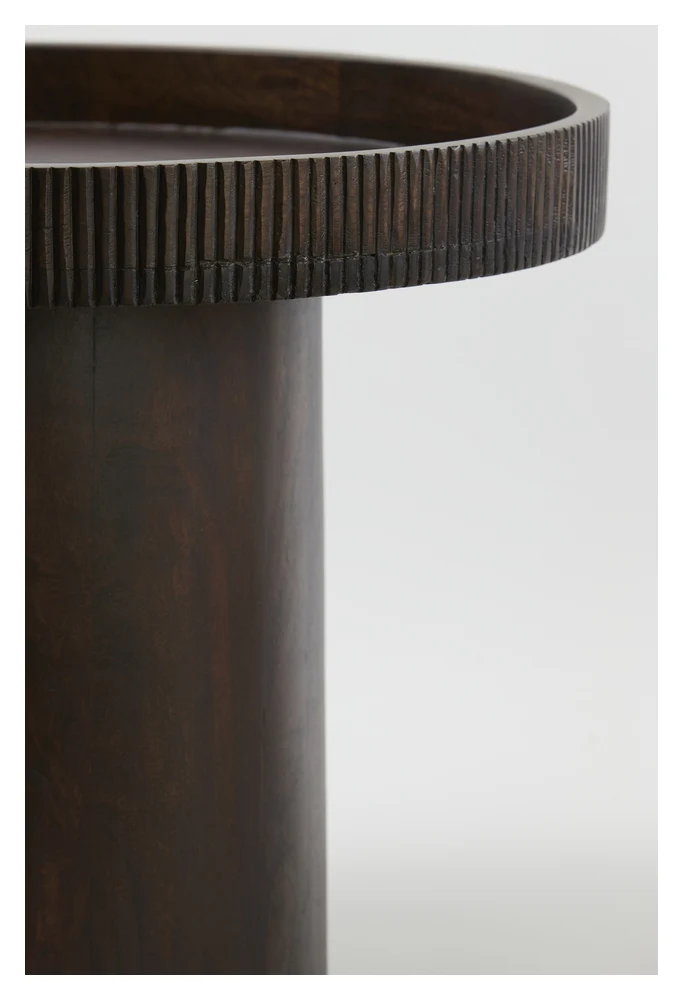 Beistelltisch KALOMO Ø50x35cm Holz rotbraun